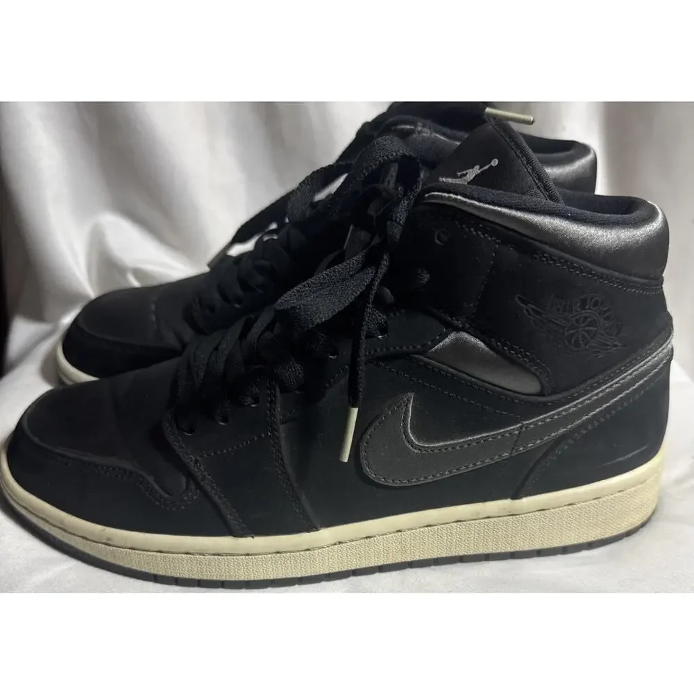 Nike Air Jordan 1 Mid SE Size 9 852542-012 Nylon Black Anthracite
